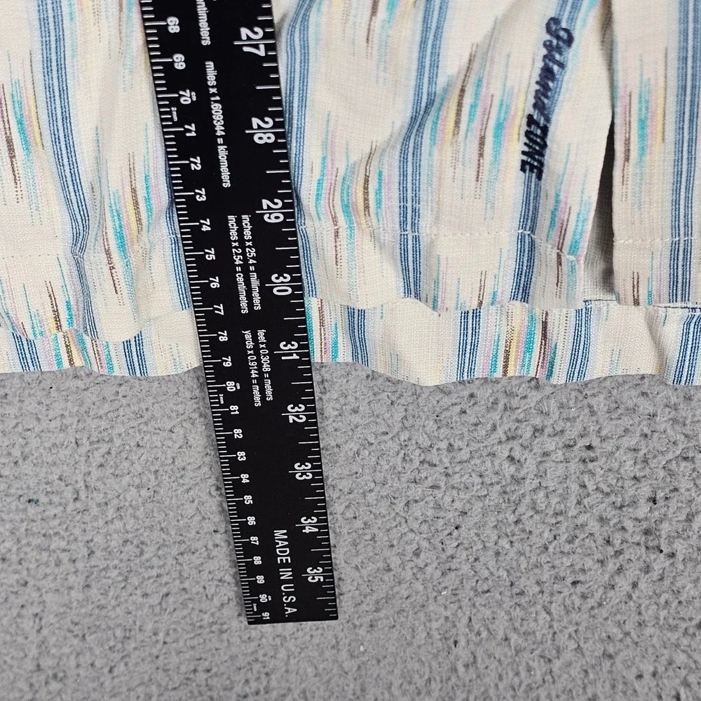 Tommy Bahama Button Down Mens XL Blue IslandZone Silk Blend Ikat Stripe Shirt